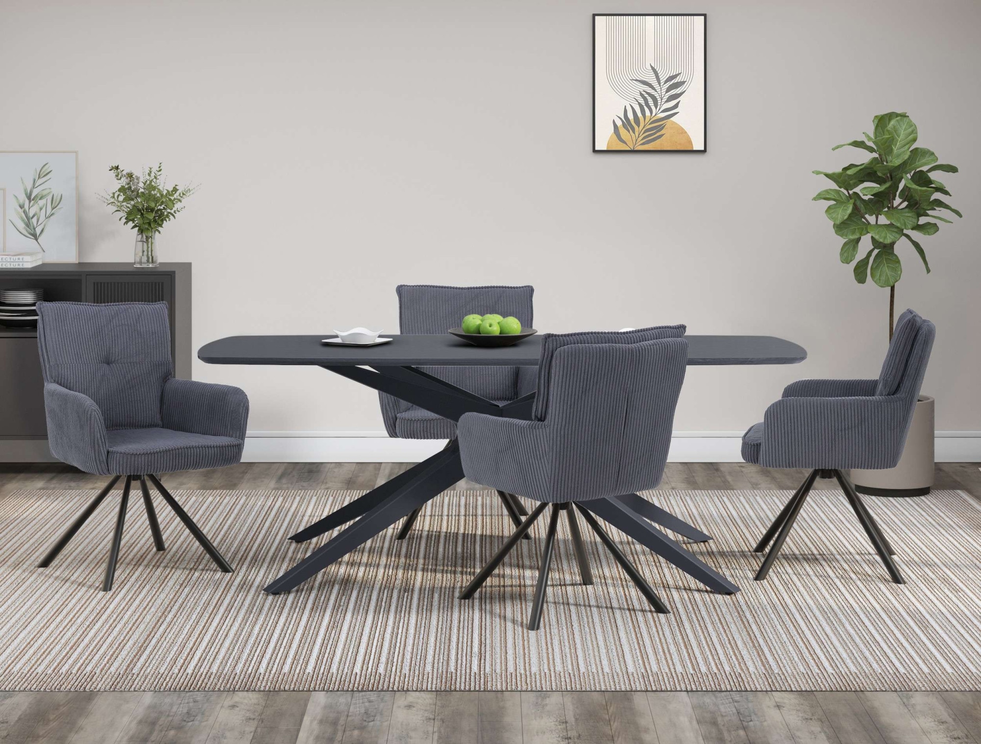 GOODproduct Esszimmerstuhl »Les Choux« () 2 Stk.gepolsterte Rückenlehne, Armlehne und Sitzfläche, Sitzhöhe 48 cm