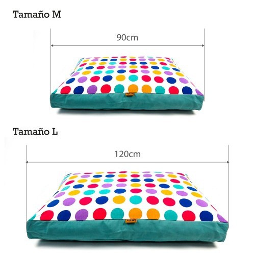 Cama para cachorro Paris, colchão viscoelástico multicolorido