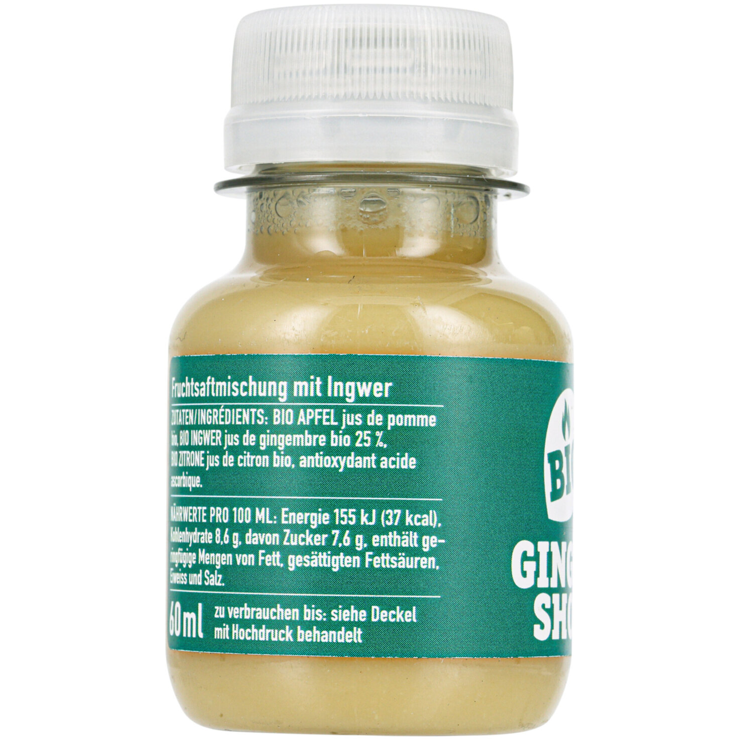 Sluups Bio Ginger Shot vegan