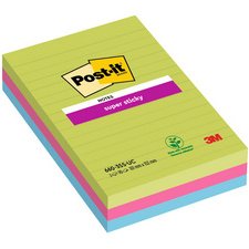 Bloc-notes super sticky notes, 101 x 152 mm, ligné