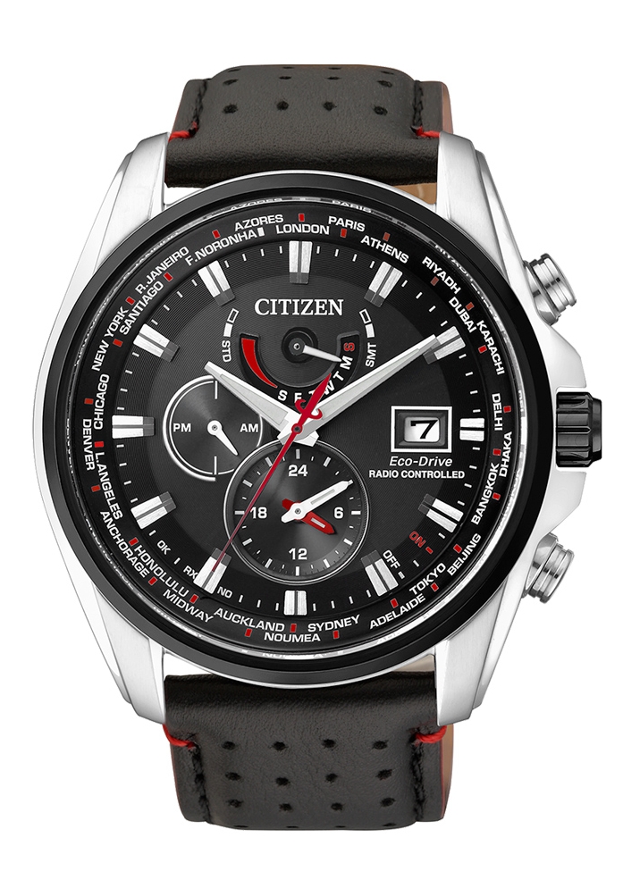 Citizen Eco-Drive Funkuhr Schwarz AT9036-08E