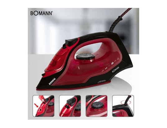 BOMANN - Fer à repasser vapeur avec 7 fonctions 2200w db 6035 cb noir...