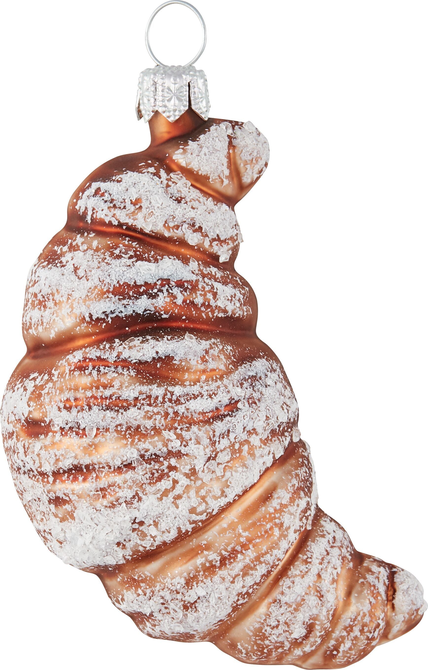CROISSANT Glasfigur - Hellbraun / H: 7.0 cm