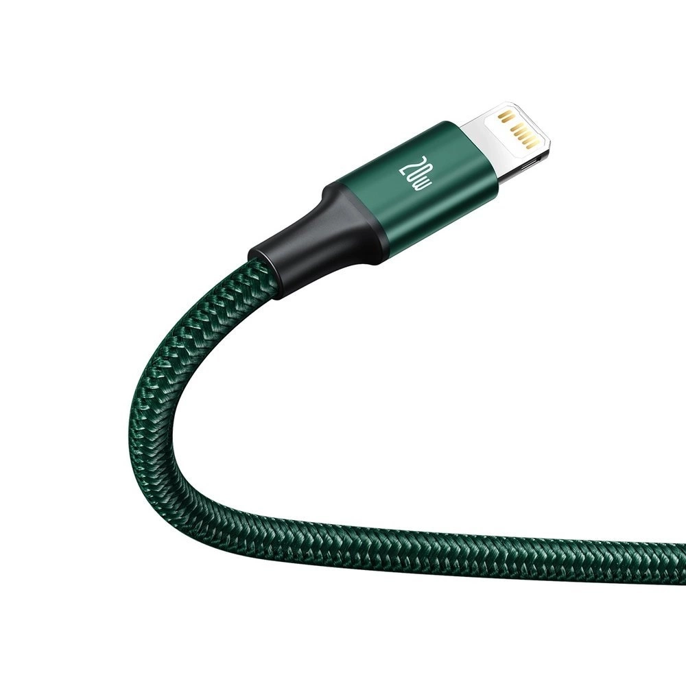 (1.5m) 3in1 USB C auf USB C / Lightning / Micro USB Nylon Ladekabel Datenkabel - Grün