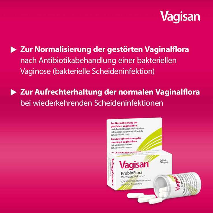 Vagisan Probioflora Milchsäure-Bakterien Hartkapseln , 8 St