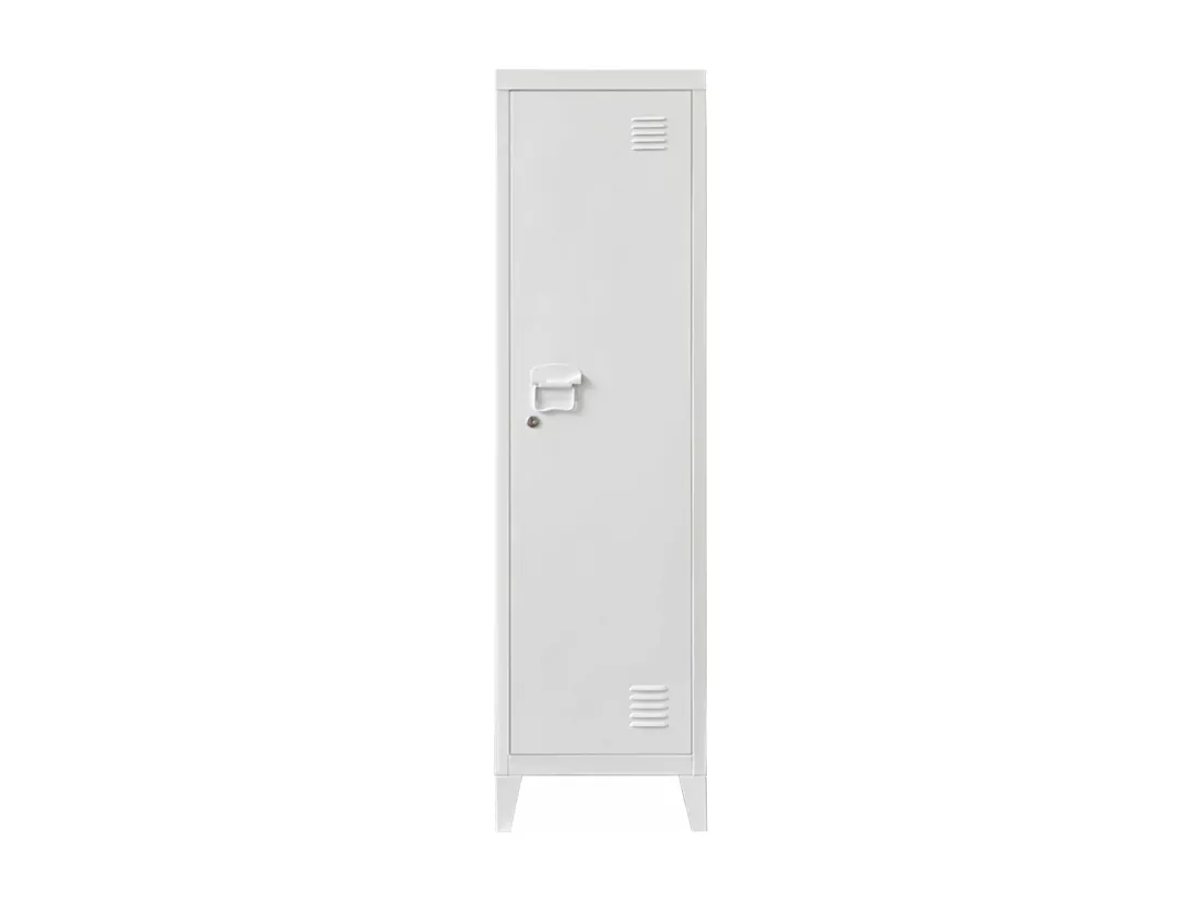 Armoire à casier métallique métal blanche 38 x 38 x 137 cm 03_0006360