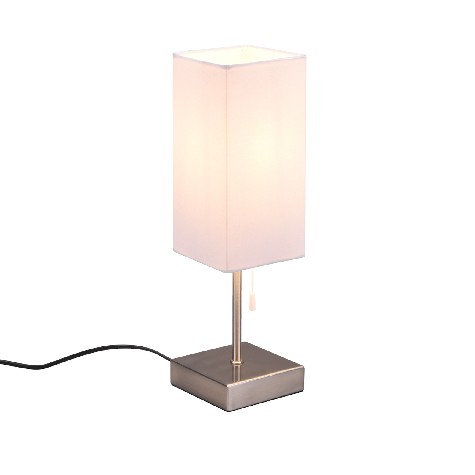 Tischlampe - weiß-silber - Metall - mit USB-Anschluss