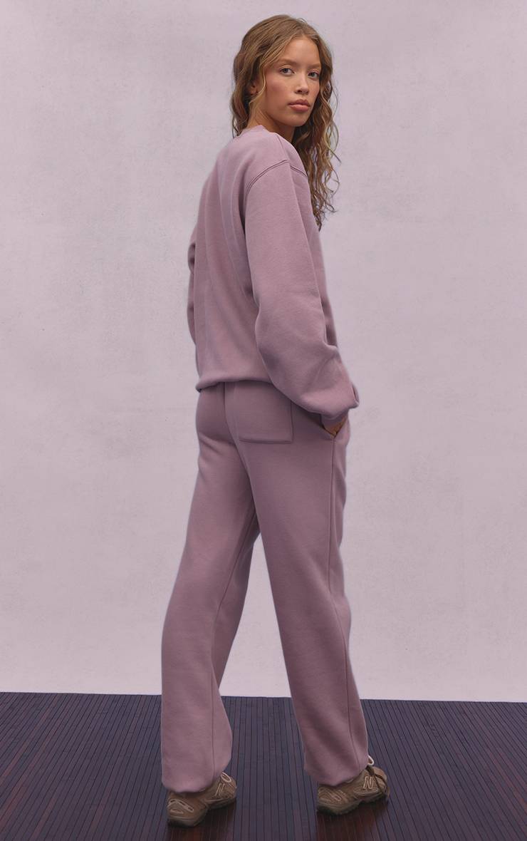 Mauve Pantalon De Jogging À Revers