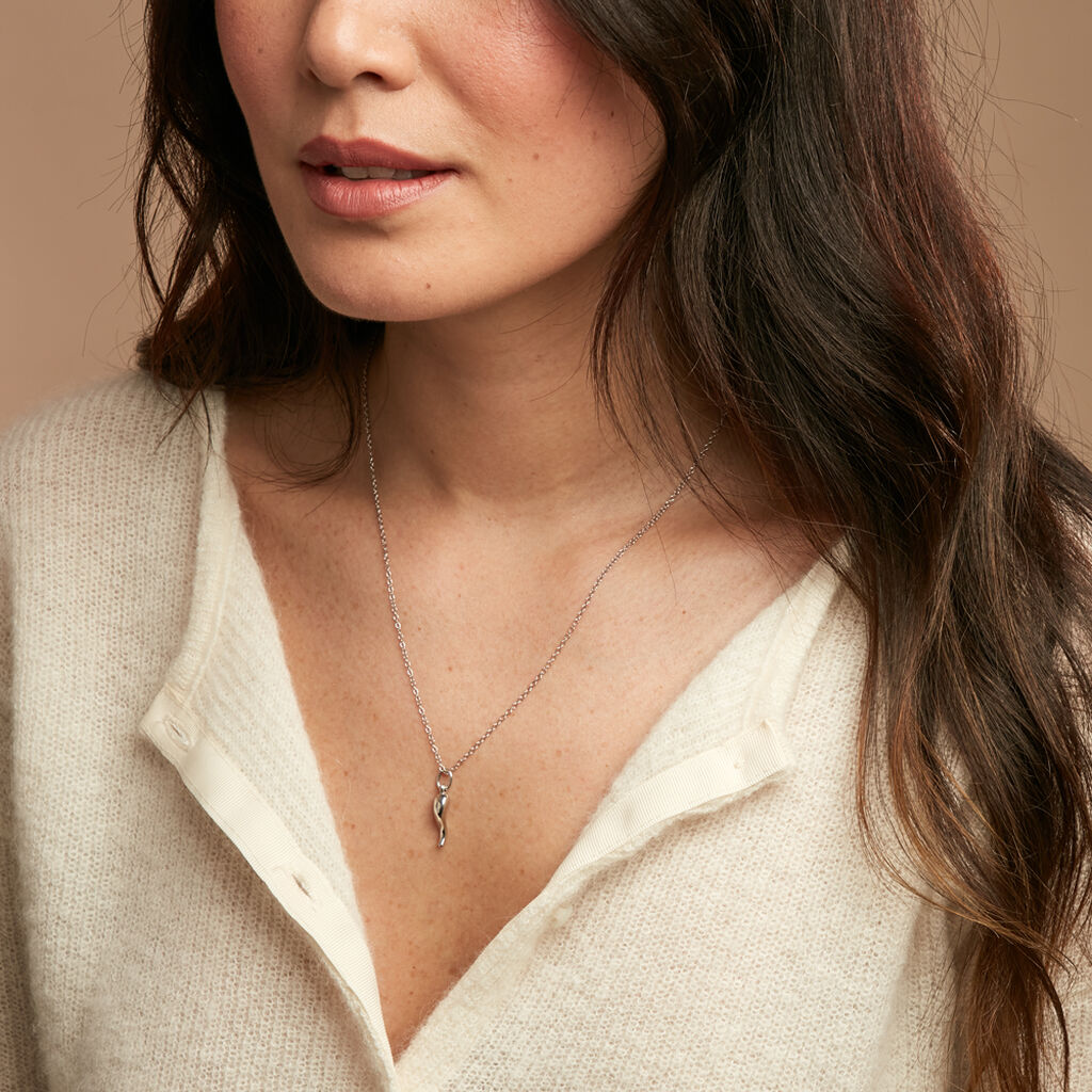 Collier Cornucopia Argent Blanc