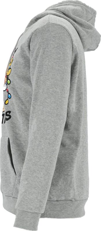 Kersttrui unisex hoodie, sweatshirt met capuchon, grijs