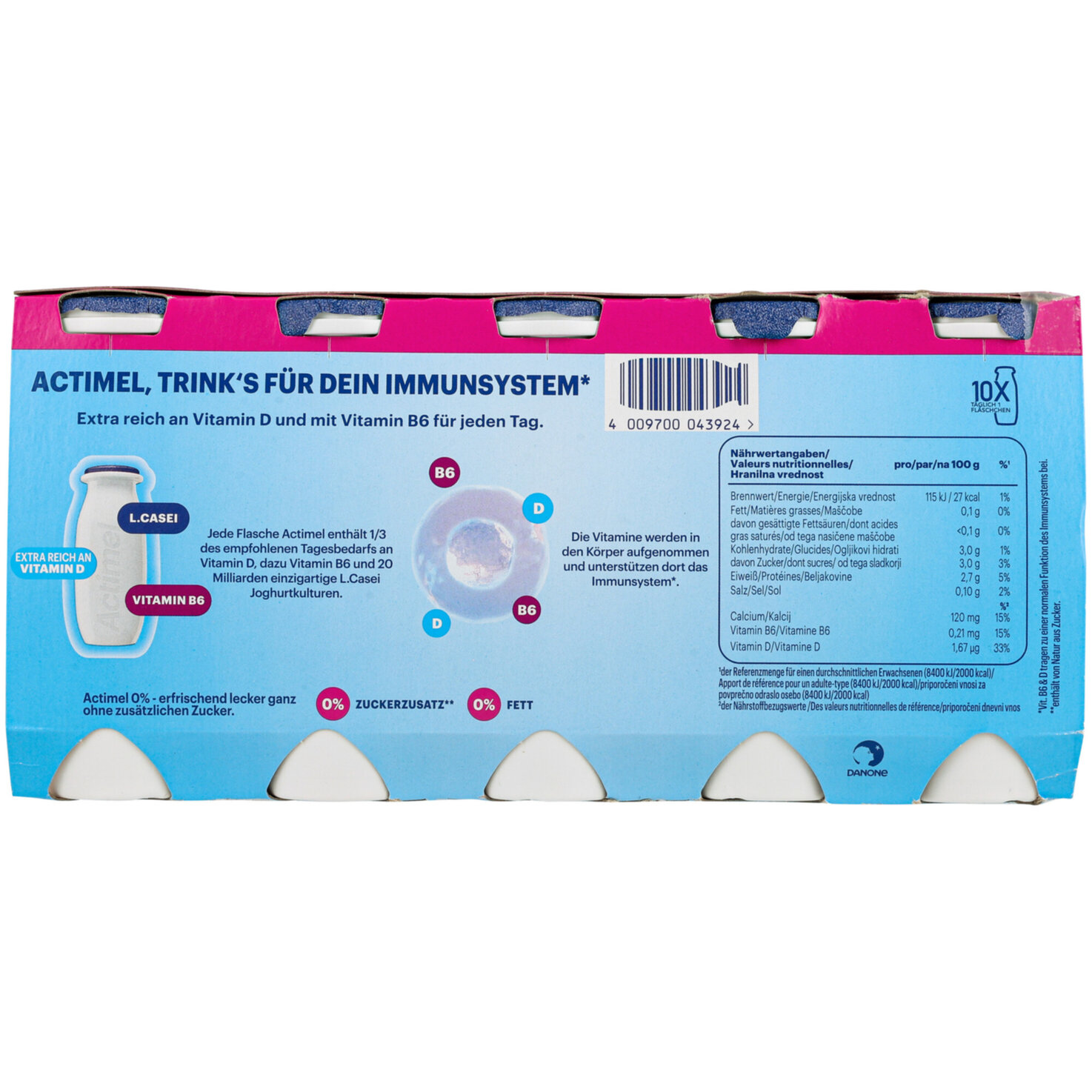 Danone Actimel Classic 0% 10x100g