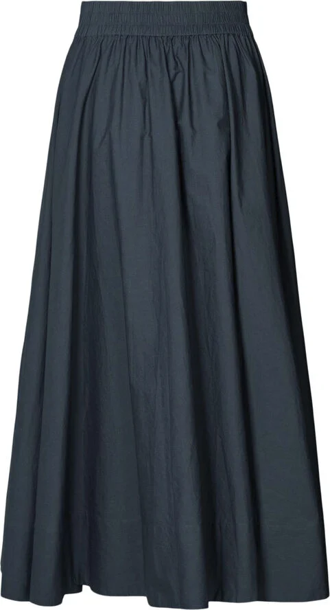 Rabens Saloner Poplin full skirt - Rita Dark navy