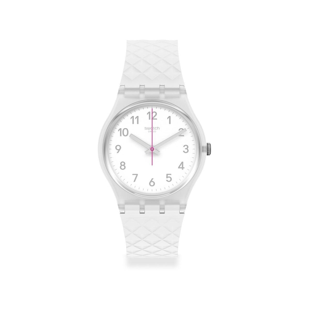 Montre Swatch mixte plastique silicone blanc