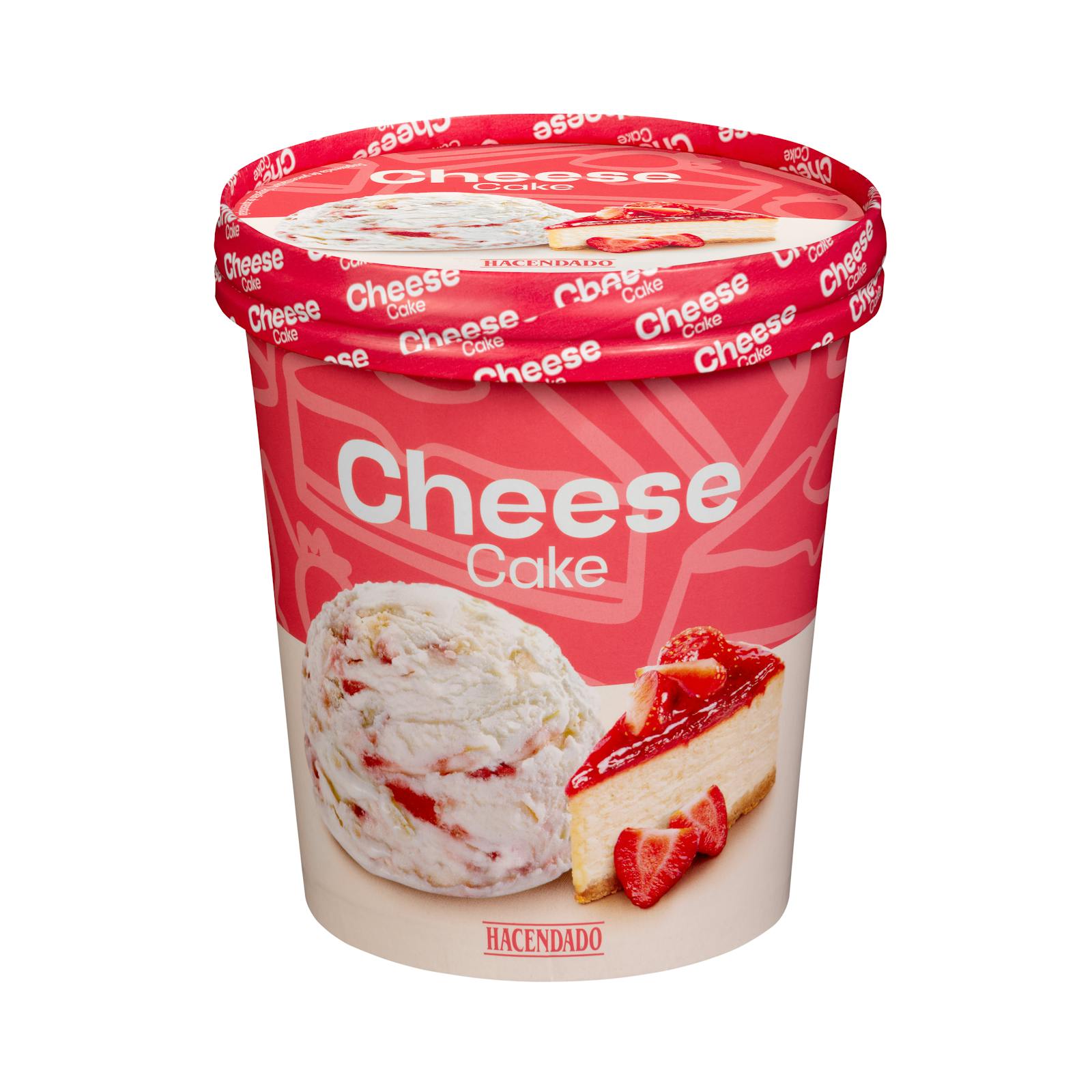 Glace au cheesecake Hacendado aux fraises