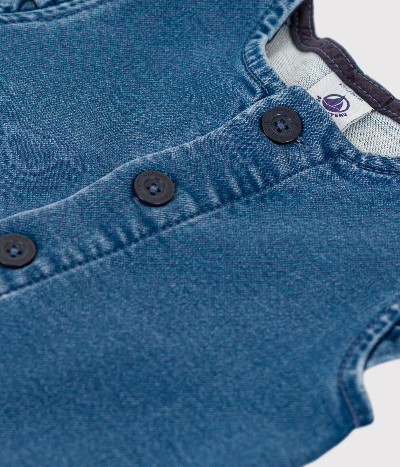 Combinaison sans manche en denim bébé