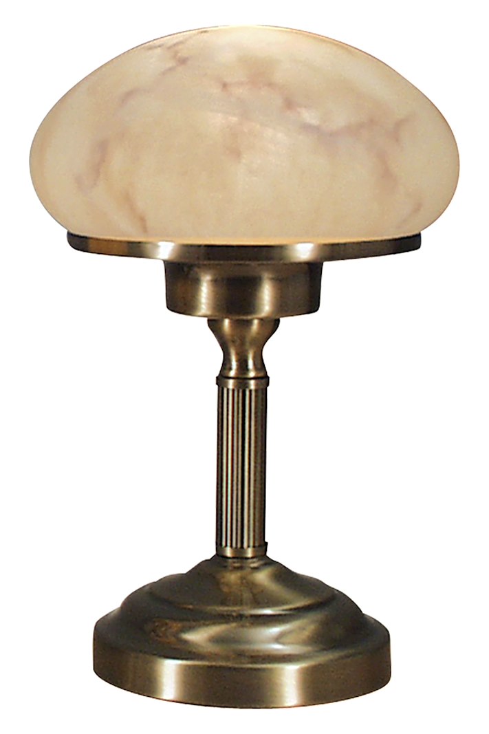 August bordlampe Antikk/ beige skjerm 40W E14 H:28cm