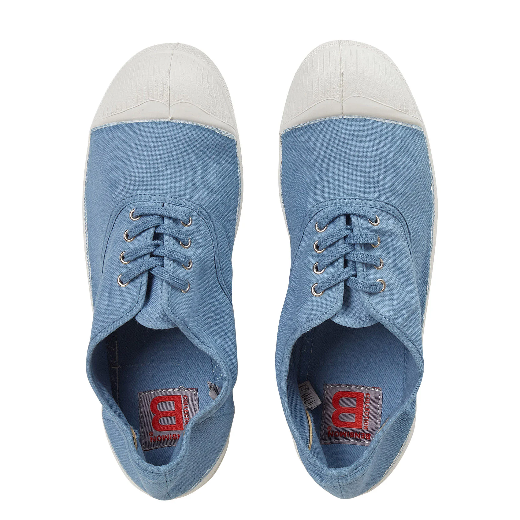 Tennis à lacets en toile de coton | Bleu