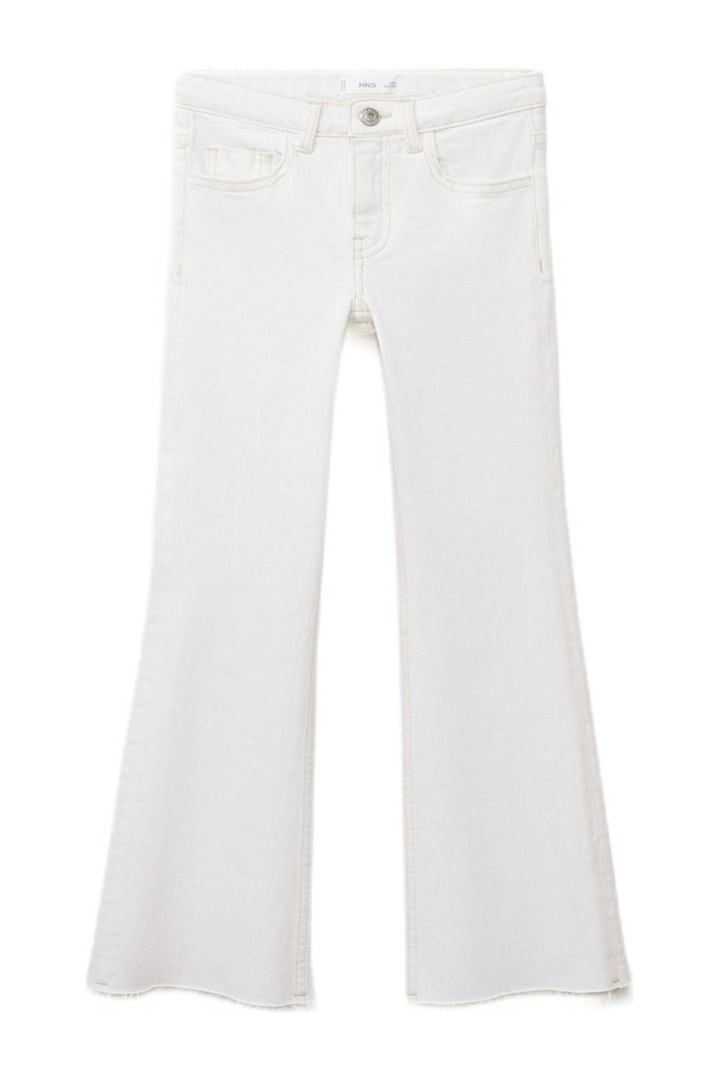 Mango Kids flared regular waist flared jeans wit