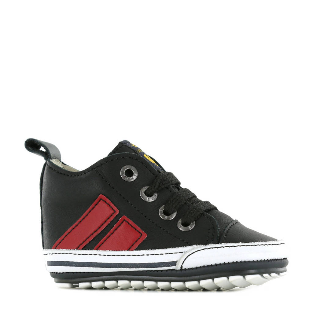 Shoesme BP21W028-Dleren babyschoenen zwart/rood
