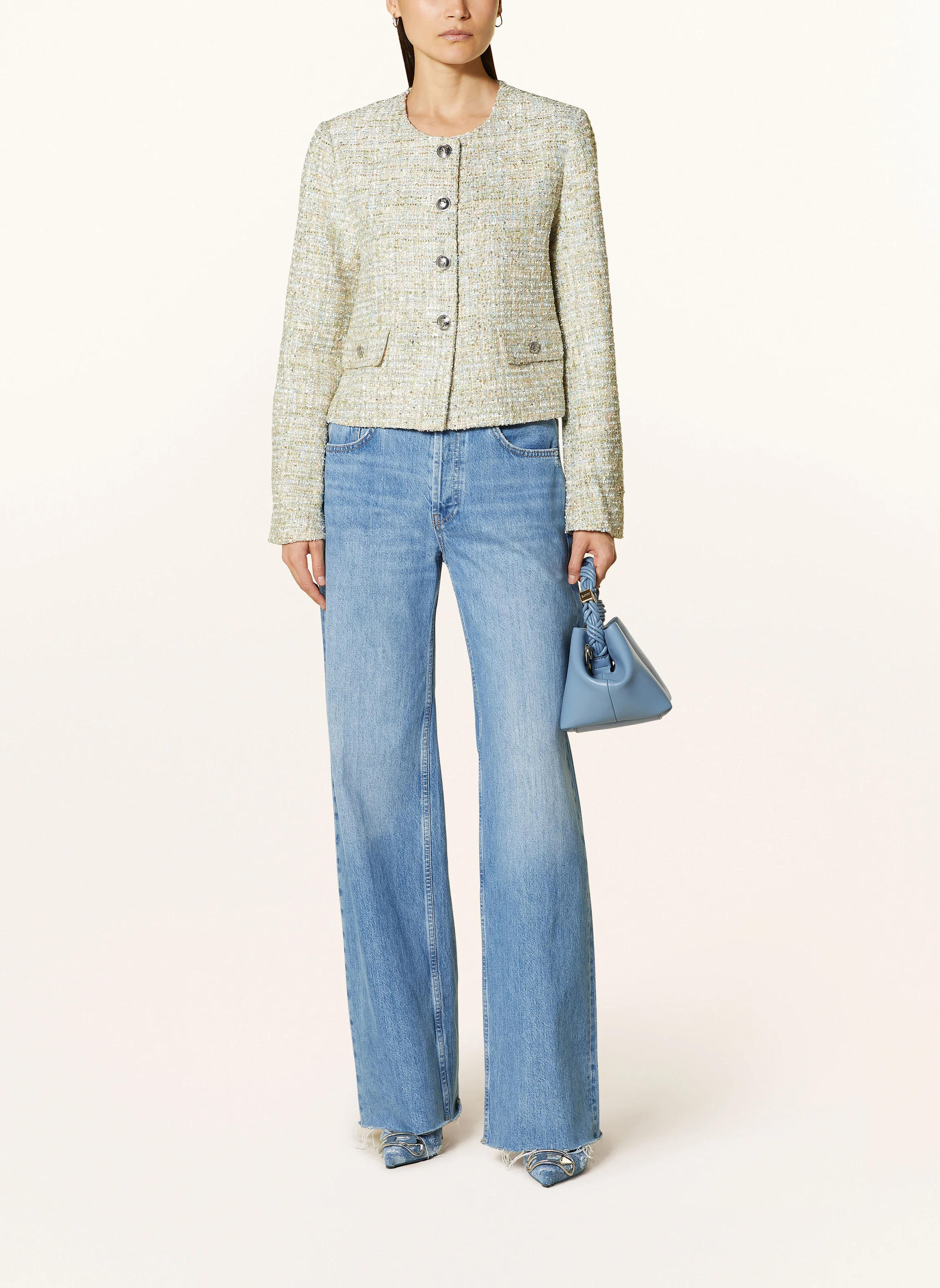 MRS & HUGS Bouclé-Blazer mit Pailletten