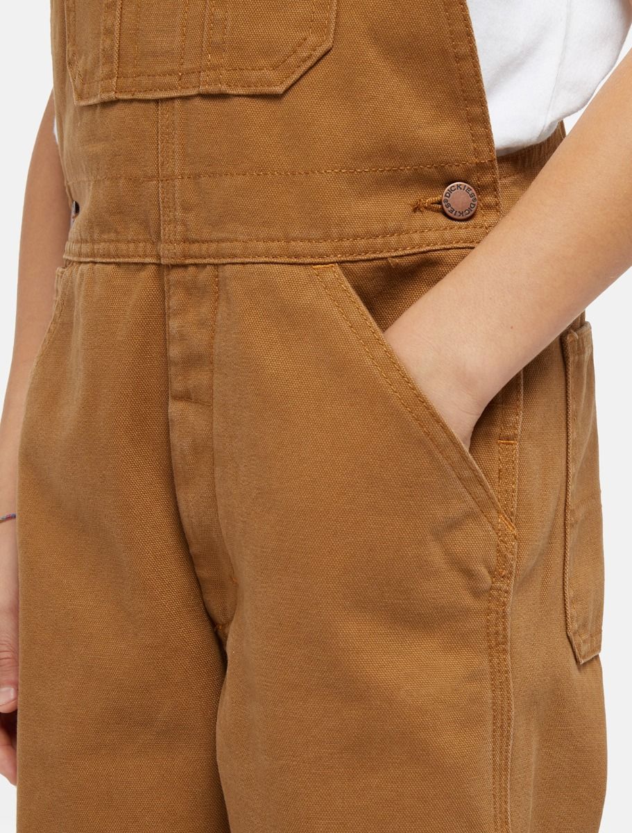 Dickies Youth Duck Bib Rinsed Brown Duck