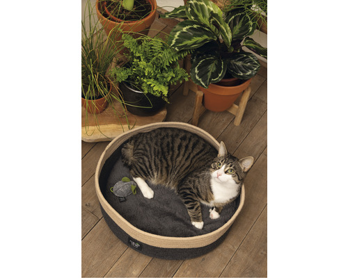 Kattenbed beeztees Minus one Xana donkergrijs bruin 45 x 14 cm