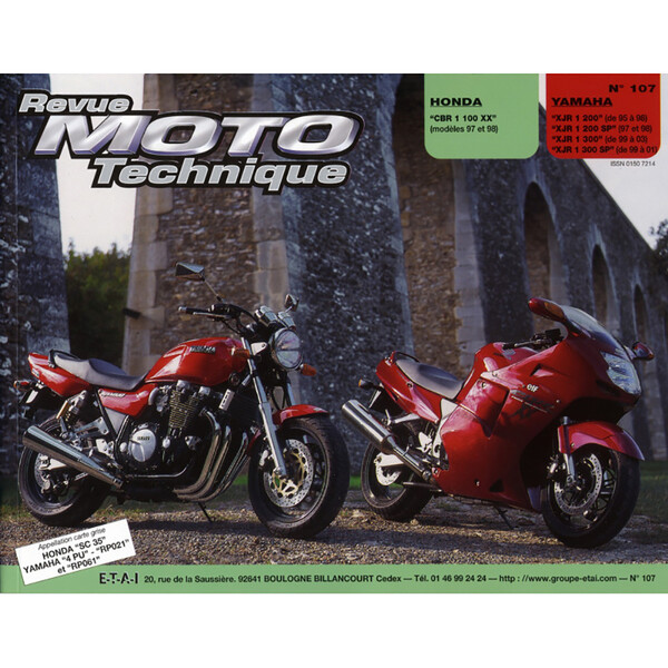 Etai - RMT 107.2 HONDA CBR 1100 (1997 à 1998) et YAMAHA XJR 1200-1300 (1995 à 2003)