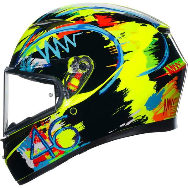 AGV - Casque K3 Rossi Winter Test 2019 Jaune / Noir / Multicolore
