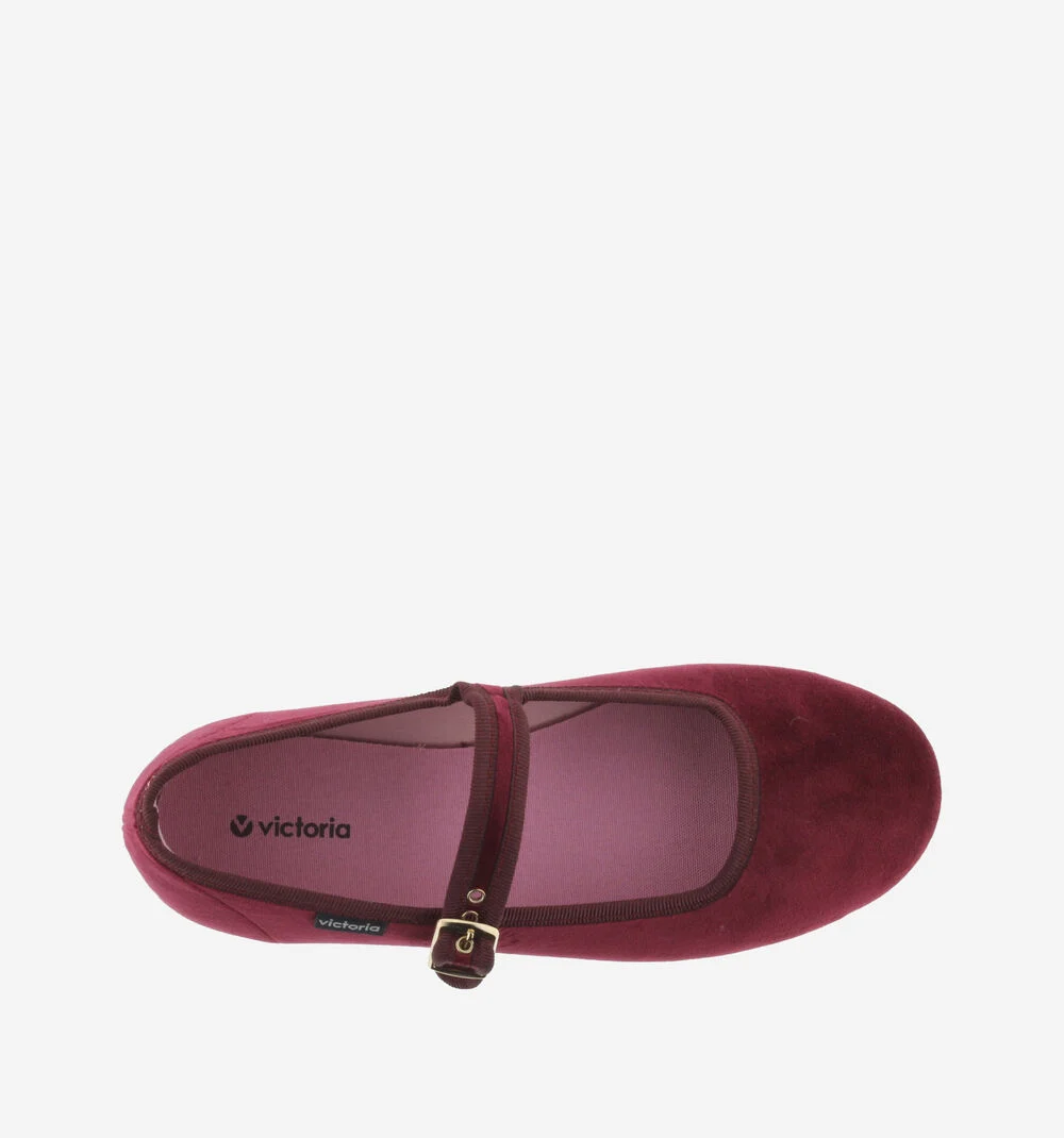 GONG-FU BALLERINE VELOURS Ballerines femme BURDEOS