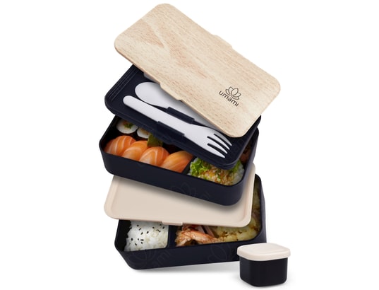UMAMI - Bento - Lunch Box Lunch Box Bento Japonaise Premium + 3 Couverts Solides + 1 P...