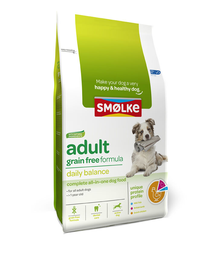 Smölke Adult Graanvrij - Hondenvoer - 3 Kilogram - kip, lam, vis