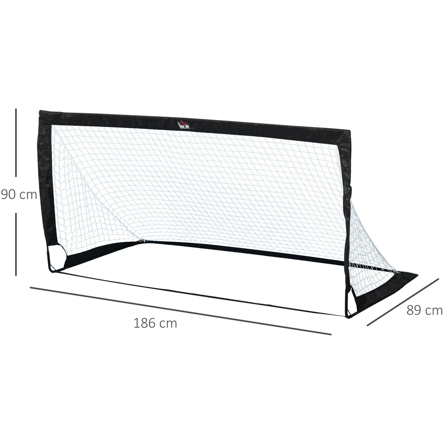 HOMCOM Fußballtor im 2er Set schwarz, weiß
