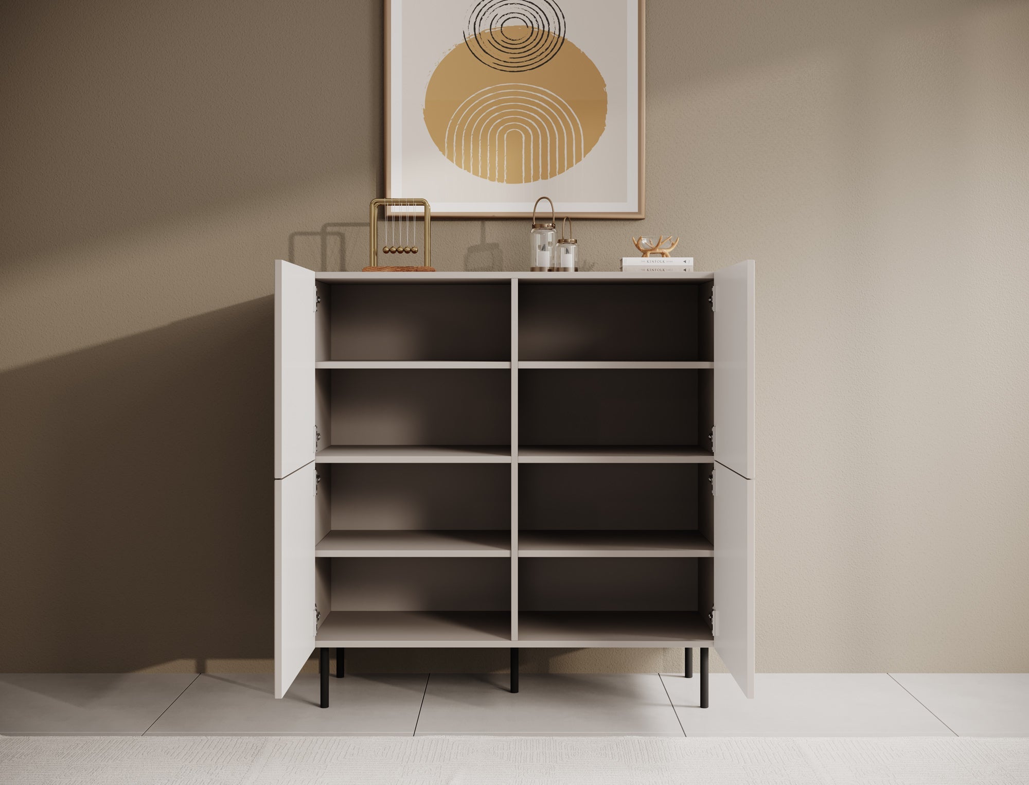 Meubella - Dressoir Alex - Beige - 101 cm