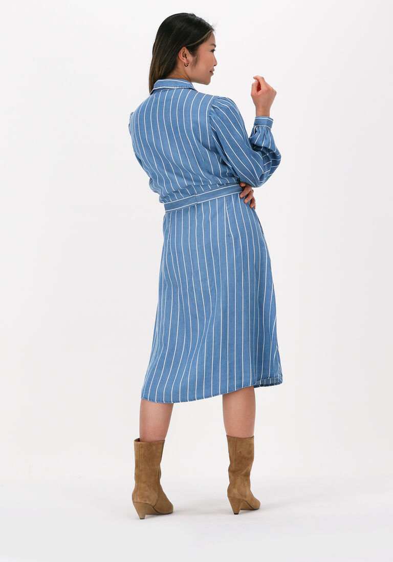 LOLLYS LAUNDRY blauwe lollys laundry midi jurk kamma