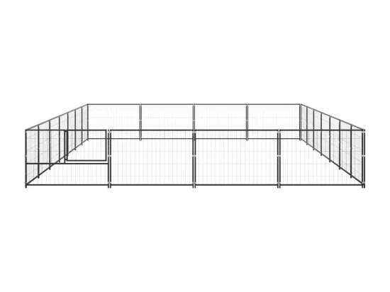 Chenil extérieur cage enclos noire 700 x 400 x 70 cm 02_0000518