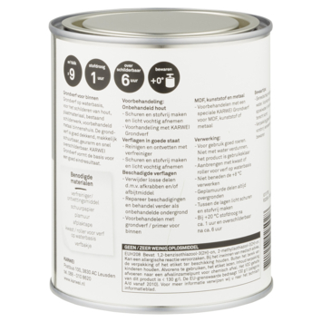 Karwei grondverf binnen grijs 750 ml