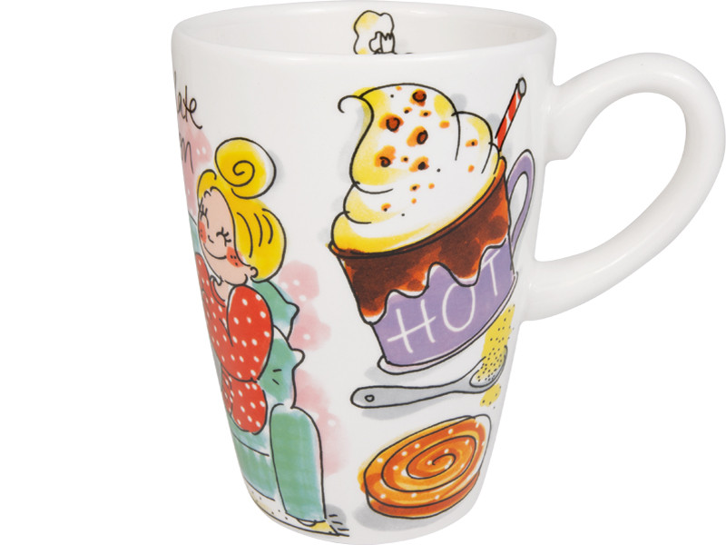 XL Beker 0,5L & Petit Four Set Even Bijkletsen Hot Chocolate Season