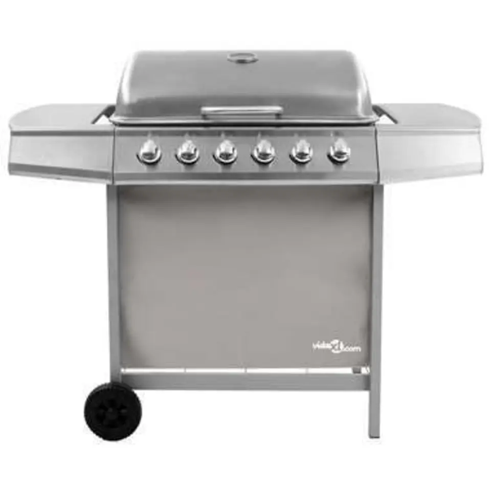 vidaXL - Gasbarbecue-grill - Zilver - Staal