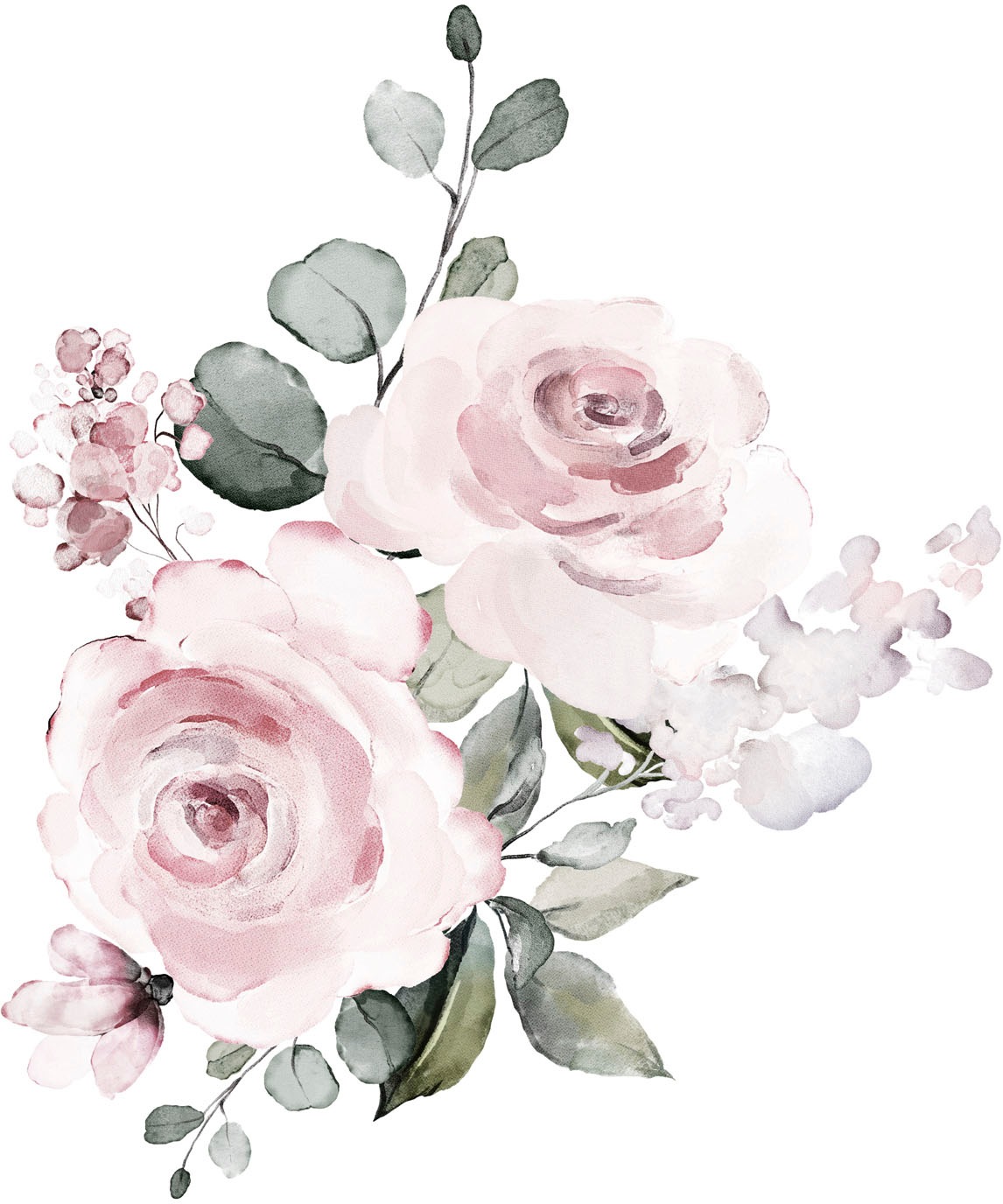 queence Wandtattoo »Charleen« Rosen, selbstklebend, Wandsticker, Sticker, gross
