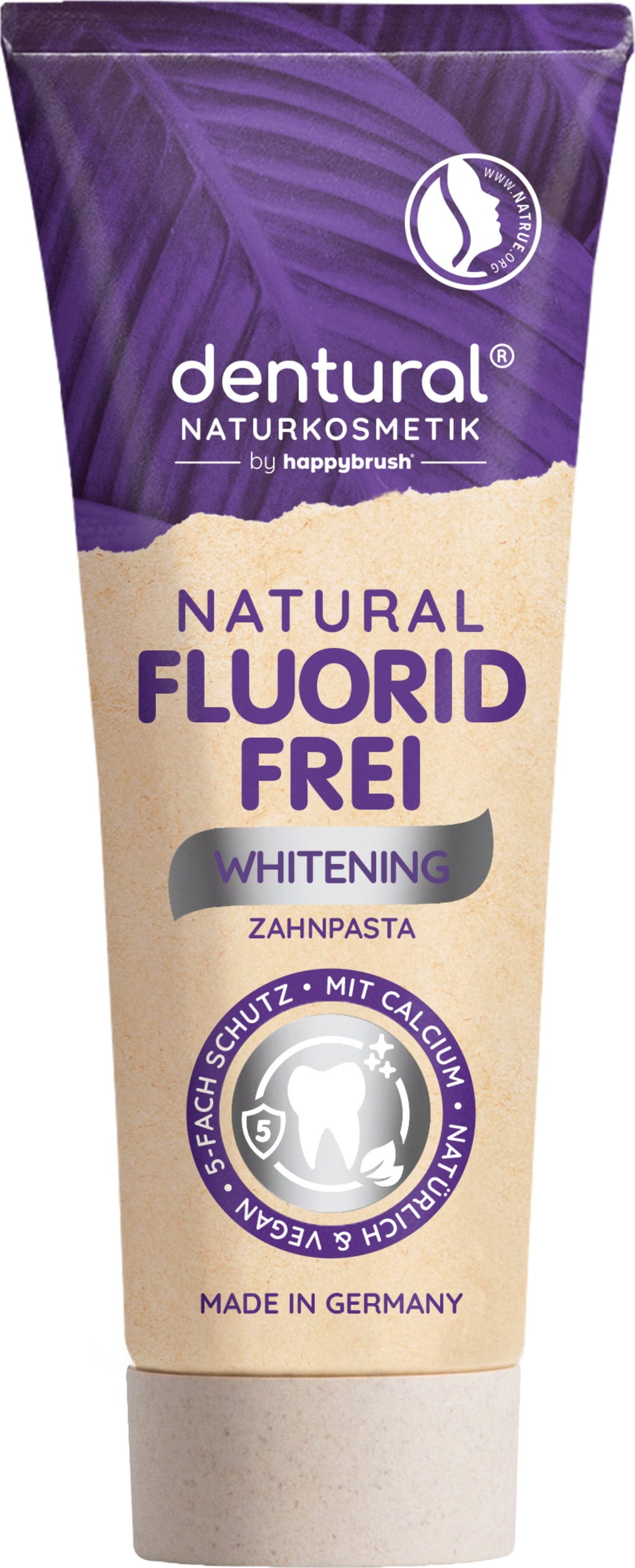 happybrush  dentural® Natural Whitening Zahnpasta, 75 ml