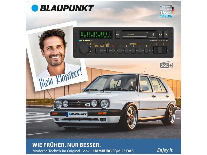 Blaupunkt Autoradio Hamburg SQM 23 DAB Youngtimer 1 DIN Autoradio mit Digitalradio DAB