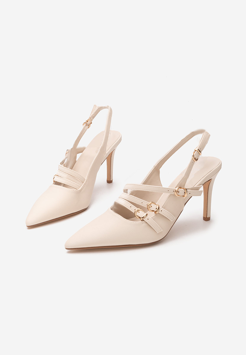 Chaussures à talon fin beige Hilma V2