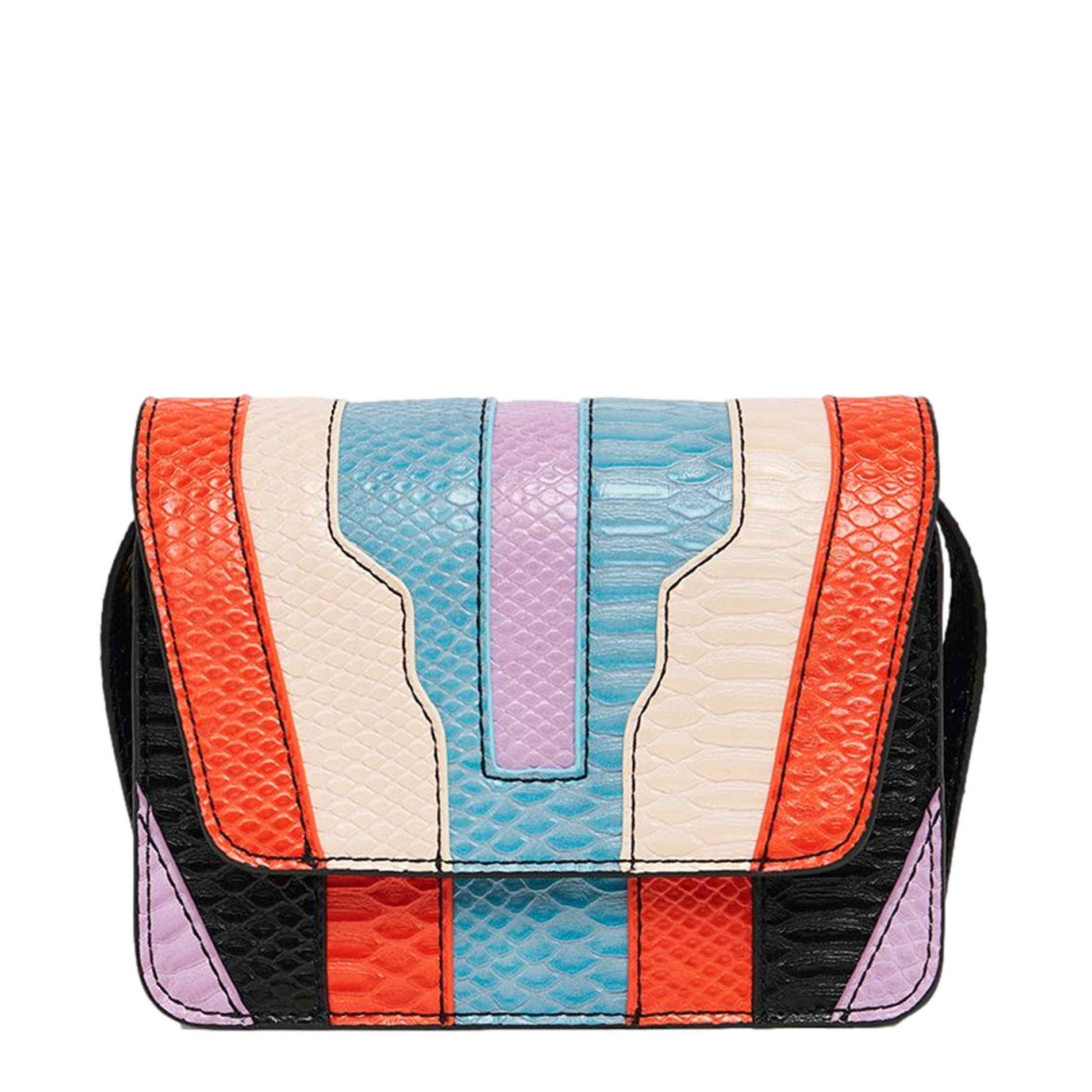 GELLO - Sac bandoulière effet cuir serpent | Multicolore