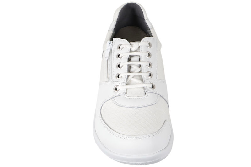 NEW FEET SKO I HVIDT SKIND OG TEKSITL