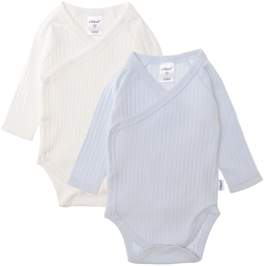 Liliput Wickelbodies im 2er Set weiss-hellblau