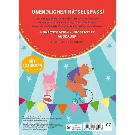 Ravensburger Kindergartenblock: Farben, Formen, Logik