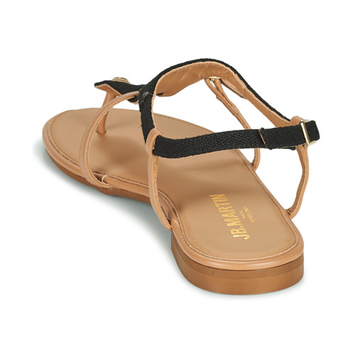 JB Martin - ALOHA - TOILE NOIR / CUIR CAMEL