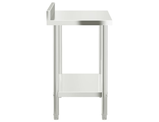 VIDAXL - Mobilier de cuisine Table de travail de cuisine avec dosseret 110x55x93 cm inox