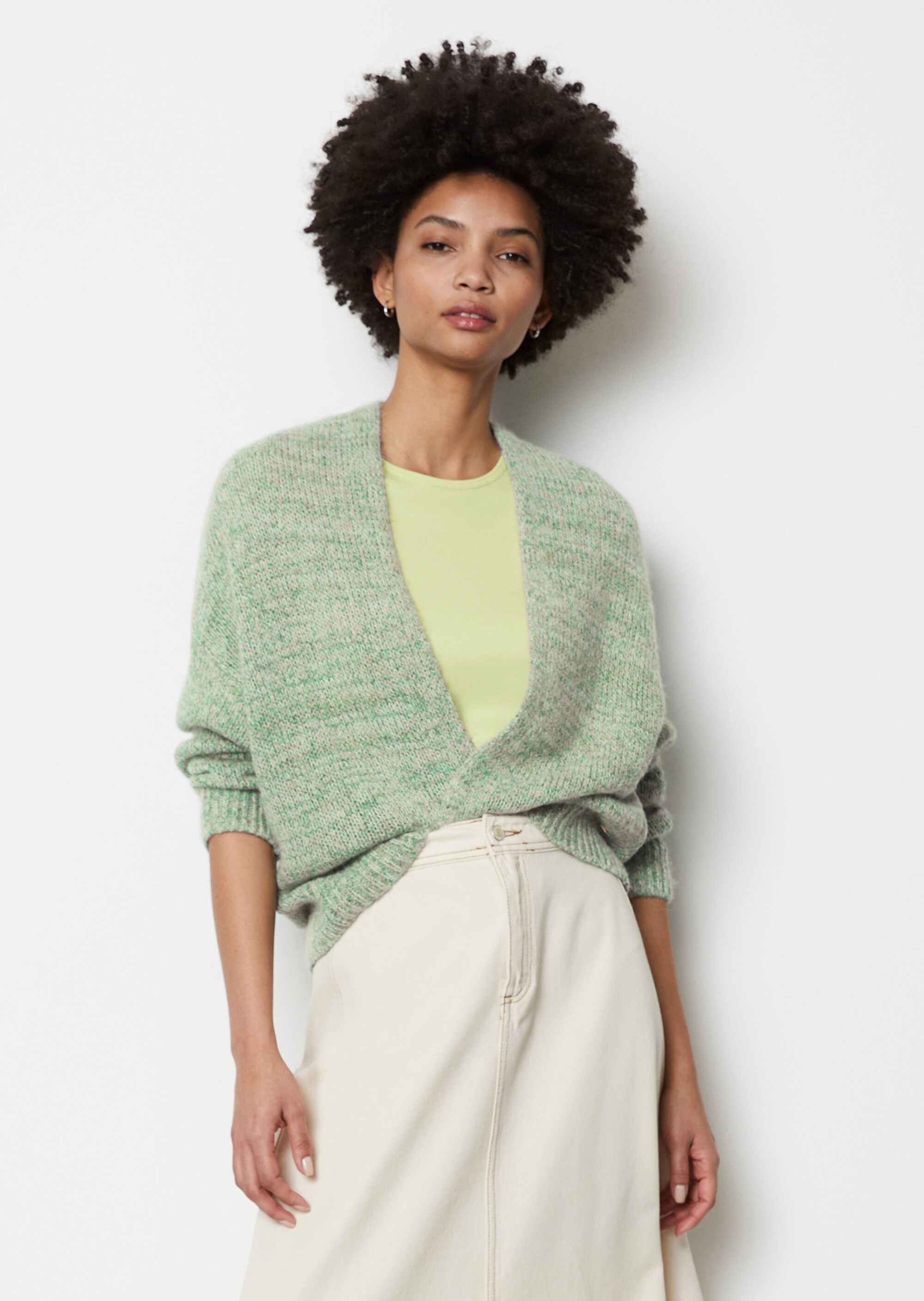 Cardigan relaxedmit softer Alpakawolle