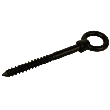 Oogbout met houtdraad 8x60mm RVS Zwart